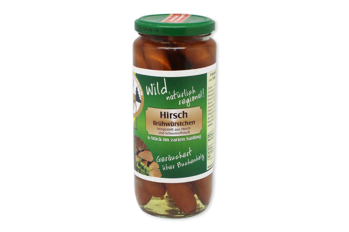 Hirsch-Brühwürstchen